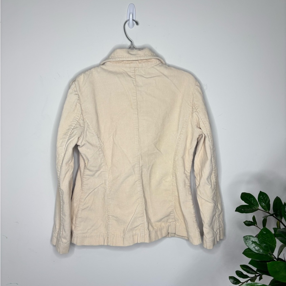 BN9 GAP Beige Corduroy Jacket Double-Breasted Pea Coat Women Small‎ - Picture 11 of 11